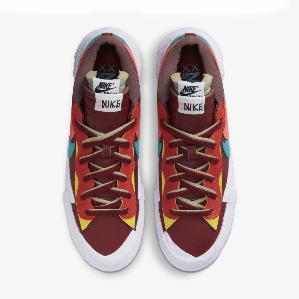 Kaws x Sacai x Nike Blazer Low Team Red | DM7901-600 | Grailify
